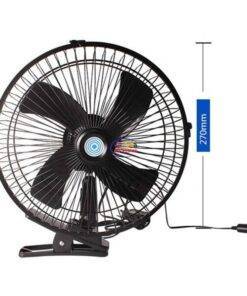 Enfield-bd.com Bike & Car Home & Living 10 Inch 12V Car Electric Fan Adjustable Speed Oscillating Cooling Fans with Clip for Home Travel Car Truck