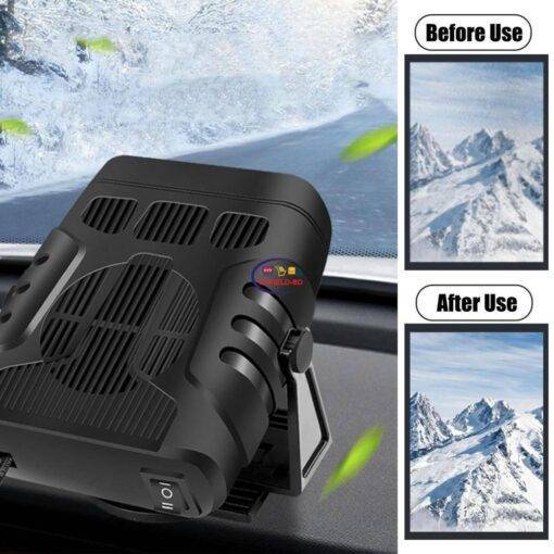 Enfield-bd.com Bike & Car Home & Living 24V Electric Car Defroster Portable Inter Parts 12V Auxiliary Powerful Heater 360 Rotation Windshield Heating Air Conditioning