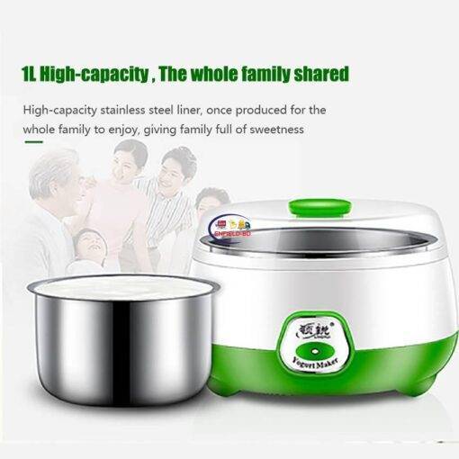 Enfield-bd.com Kitchen & Dining Others 220V Electric Yogurt Maker Stainless Steel Liner Constant Temperature Fermentation Automatic Yogurt Machine Joghurthersteller 1L