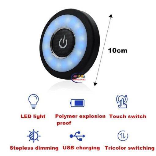 Enfield-bd.com Bike & Car Home & Living 4″ Car Interior Reading LED Light USB Charging Roof Magnet Auto Day Light Trunk Dome Vehicle Indoor Ceiling Lamp Night Light