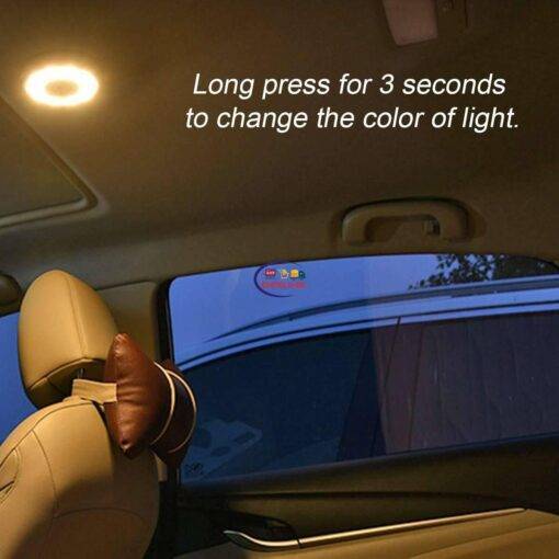 Enfield-bd.com Bike & Car Home & Living 4″ Car Interior Reading LED Light USB Charging Roof Magnet Auto Day Light Trunk Dome Vehicle Indoor Ceiling Lamp Night Light