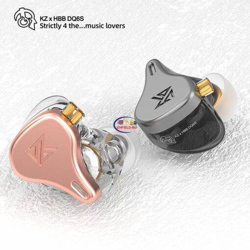 Enfield-bd.com Gadget Earphones / Headset KZ x HBB DQ6S Dynamic Driver Array Earphone Bass Metal Headset HiFi Music