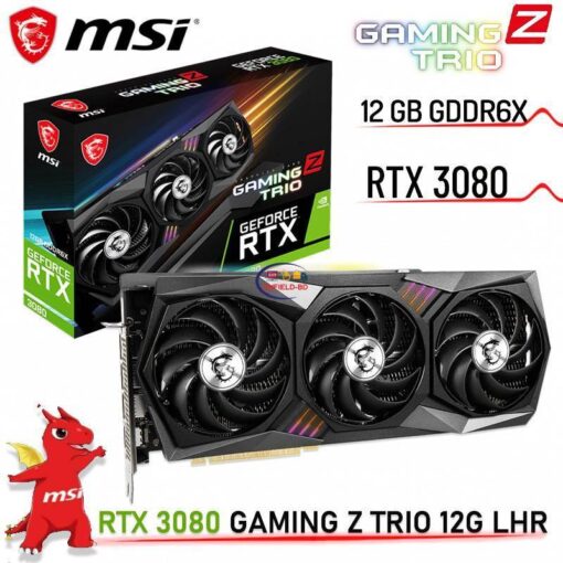 Enfield-bd.com Electronics Game Consoles & Accessories MSI GeForce RTX 3080 GAMING Z TRIO 12G LHR GDDR6X Graphics Card Gaming video card 3080 384Bit GDDR6X graphics New LHR