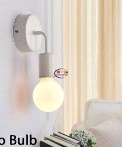 Enfield-bd.com Tools & Home Improvement Tools & Machinary Modern E27 Wall Lamp Nordic Iron Simple Stylish Wall Lamp LED Light Bulb Wall Light Indoor Bedside Lamp Decoration For Home Lamp