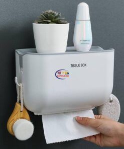 Enfield-bd.com Home & Living Toilet Paper Holder Waterproof Wall-mounted Toilet Paper Holder Roll Paper Storage Box Toilet Tissue Box Toilet Paper Box Rack 