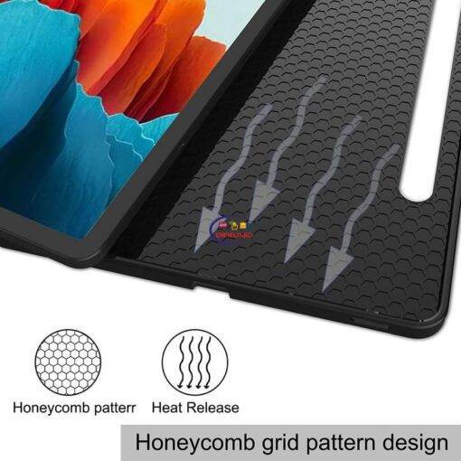 Enfield-bd.com Gadget Cases & Screen Protector Business case for Galaxy Tab S7 soft cover SM-T870 SM-T875 shock proof shell with pen slot holder