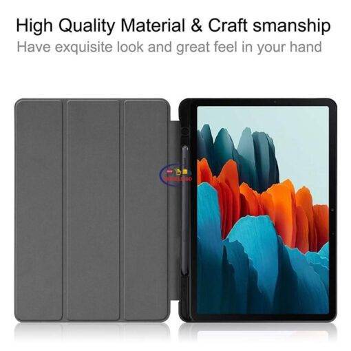 Enfield-bd.com Gadget Cases & Screen Protector Business case for Galaxy Tab S7 soft cover SM-T870 SM-T875 shock proof shell with pen slot holder