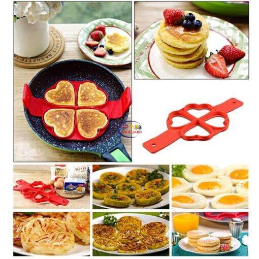 Enfield-bd.com Health & Household Kitchen & Dining Frying Pancake Mold Pancake Maker Silicone Nonstick Cooking Tool Egg Ring Maker Mold for Cooking