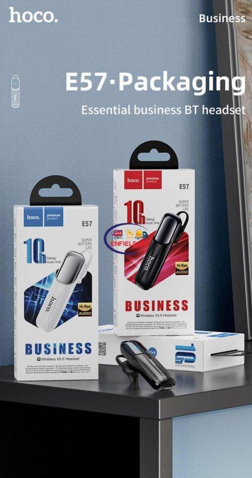 Enfield-bd.com Earphones / Headset Hoco V5.0 Business Bluetooth Headset Wireless Car Handsfree Headphones