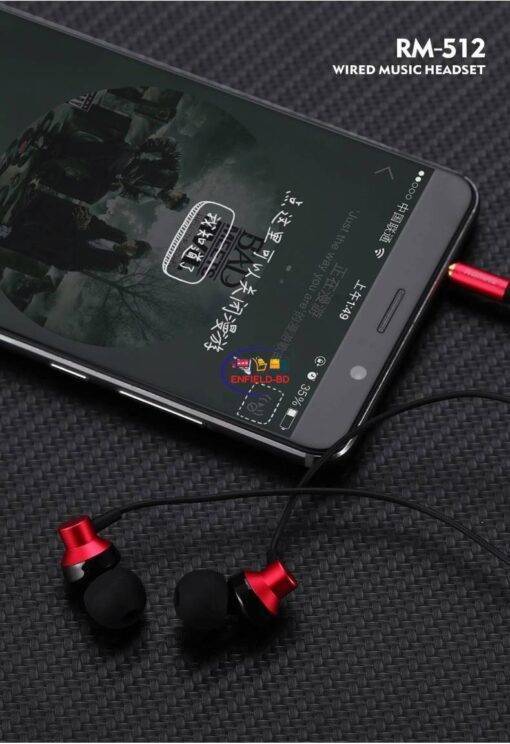 Enfield-bd.com Gadget Earphones / Headset Original Remax RM-512 Earphone with Microphone Support Music Control for smart phones | Wired