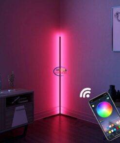 Enfield-bd.com Gadget Smart Floor Corner Lamp Light RGB Music Remote Control Floor Lamp For Office Bedroom Modern Standing Lamp Warm Light Dimming 