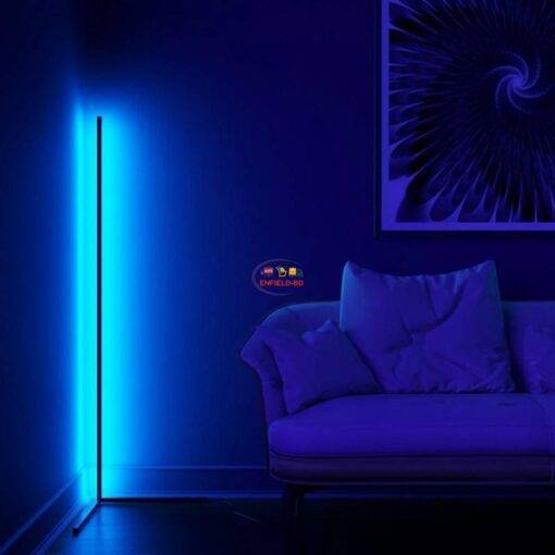 Enfield-bd.com Gadget Smart Floor Corner Lamp Light RGB Music Remote Control Floor Lamp For Office Bedroom Modern Standing Lamp Warm Light Dimming