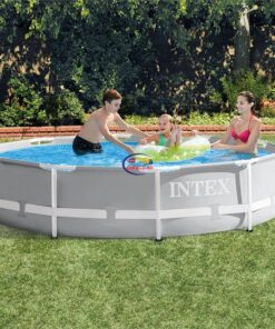 Enfield-bd.com Home & Living 10 feet INTEX Ground Pool Set Pond 305*76 cm Round Metal Frame Above Family Swimming Pool metal frame structure pool