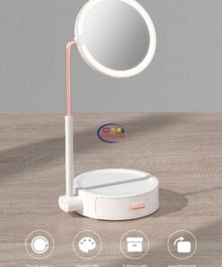 Enfield-bd.com Gadget Baseus LED Cosmetic Mirror Lights Portable Makeup Light Dressing Table Touch Stepless Dimmer Lamp Storage Magnifying Mirror Lamp 