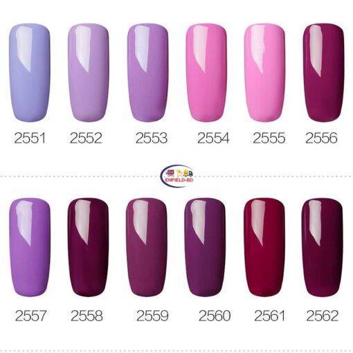 Enfield-bd.com Personal Care Gel Nail Polish Purple Color Series 7 ml