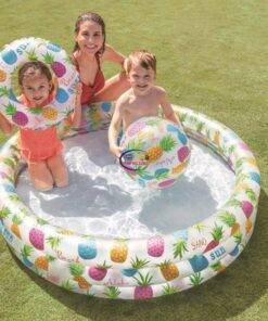 Enfield-bd.com Home & Living INTEX Children’s Inflatable Swimming Pool SE 132*132*28cm Round Swimming Pool Swimming Ring Water Toy Ball Pool Set 