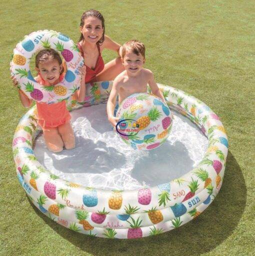 Enfield-bd.com Home & Living INTEX Children’s Inflatable Swimming Pool SE 132*132*28cm Round Swimming Pool Swimming Ring Water Toy Ball Pool Set