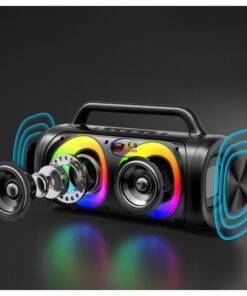 Enfield-bd.com Home Audio Joyroom JR-MW02 Bluetooth Speaker 40w Black With RGB LED Lights 