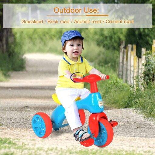 Enfield-bd.com Home & Living Toddler Tricycle for 1 2 3 Years Old Kids 3-Wheel Ride-on Toy Trike – Baby Balance Walker Slide Bike Bicycle with Foot Pedals
