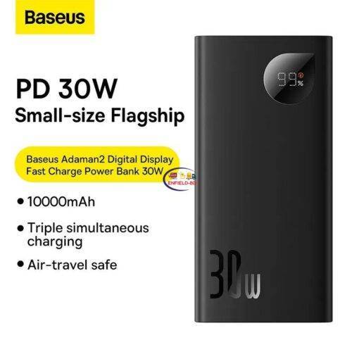 Enfield-bd.com Gadget Baseus Adaman2 Power Bank 10000mAh 30W Metal Digital Display Quick Charge