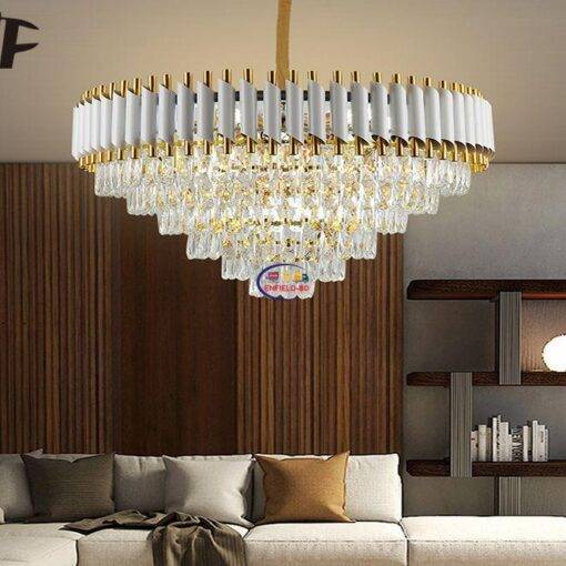 Enfield-bd.com Tools & Home Improvement Tools & Machinary Modern New Crystal Chandelier for Living Room Hall Hotel Engineering Villa Projecting Crystal Chandelier Lighting