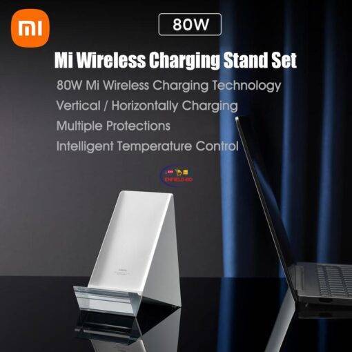 Enfield-bd.com Gadget Charger & Adapter Xiaomi Mi 80W Wireless Charging Stand Set Fast Wireless Charger Wireless Charging Station Dock for Samsung Galaxy Xiaomi Huawei