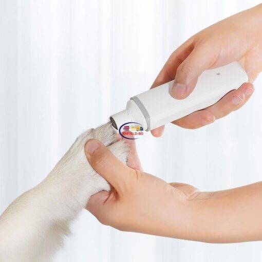 Enfield-bd.com Gadget Xiaomi Pawbby Pets Cats Dogs Rabbits USB Electric Nail Clippers Grinder Trimmer Cutter Tools Electric For Pet Care White