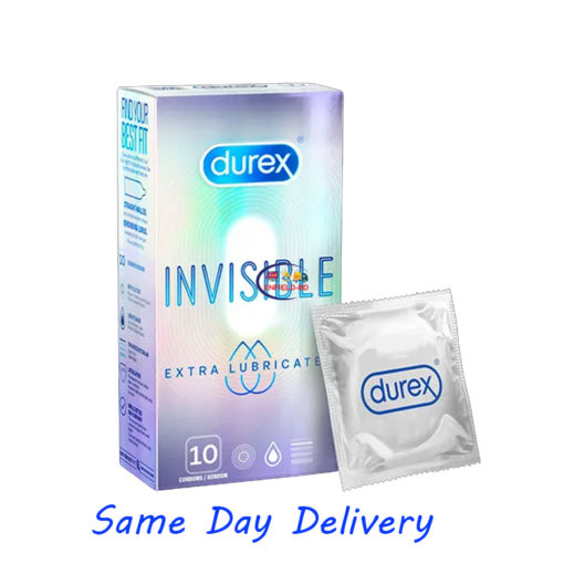 Enfield-bd.com Sexual Wellness Original Durex Invisible Feel Condoms Extra Thin Extra Lubricated 10pcs