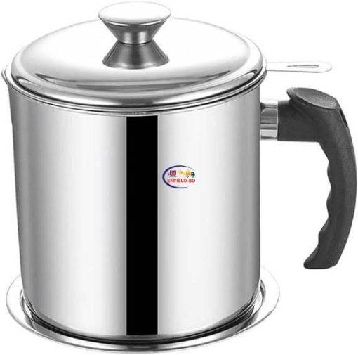 Enfield-bd.com Kitchen & Dining 1.3L Stainless Steel Oil Filter Household