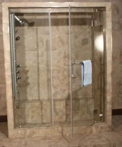 Enfield-bd.com Household Supplies Sliding Shower Enclosure (5′ + 4′ X 7′), For Bathroom, Toughened Glass