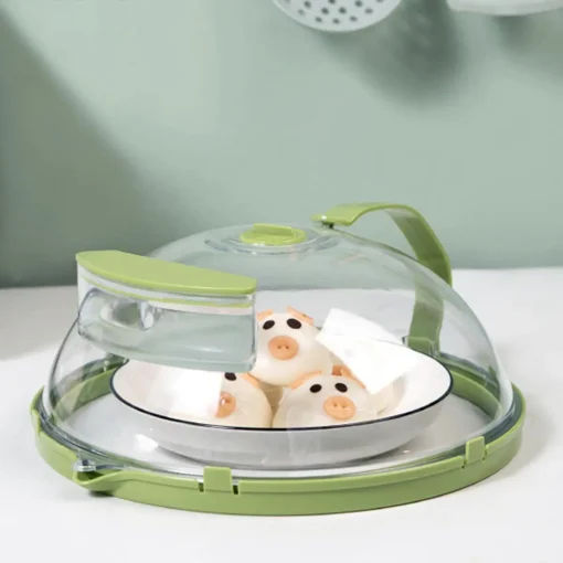 Enfield-bd.com Kitchen & Dining Transparent Microwave Cover Portable Microwave Plate Lid Smooth Surface