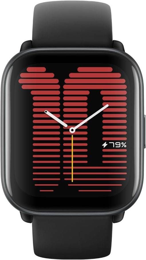 Amazfit Active Bluetooth Calling Smart Watch | Petal Pink Midnight Black Smart Watch