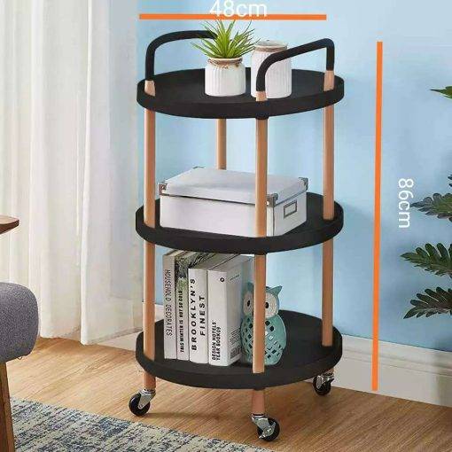 3-tier Nordic Style Luxury Mobile Trolley | white and black Home & Living