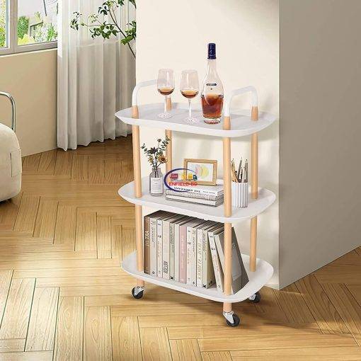 3 Tier Utility Cart Kitchen Storage Trolley Mobile Rolling Wheels ABS Organizer Home & Living