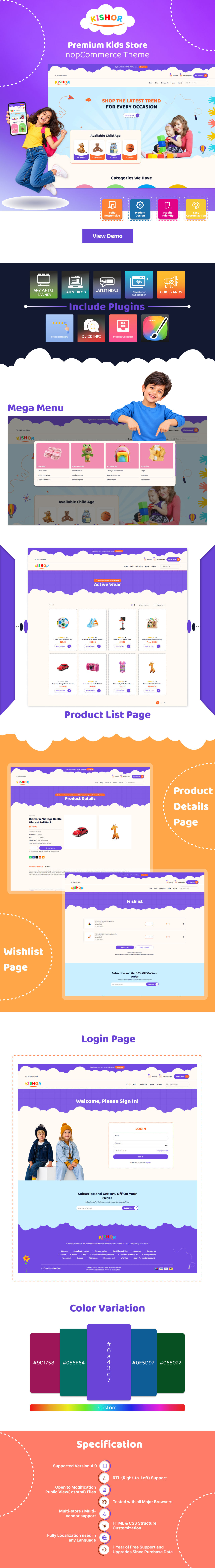 kishor responsive nopCommerce theme for fitness, gym and sportswear stores by ShivaaySoft