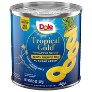 pineapple slices  in juice, 15 oz. tin can