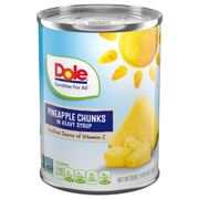 pineapple chunks  in syrup, 20 oz. tin can