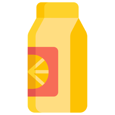 100% ORANGE JUICE FROM CONCENTRATE, ORANGE