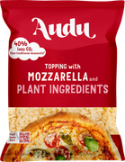 Audu Shredded Mozzarella With Plant Ingredients