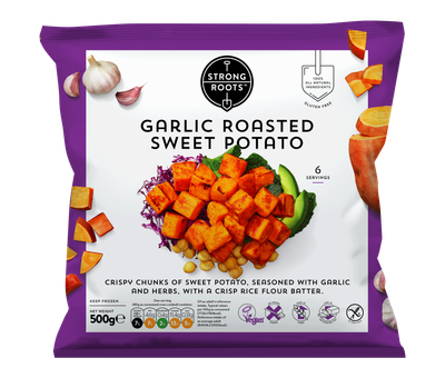 Garlic Roasted Sweet Potato Chunks - UK