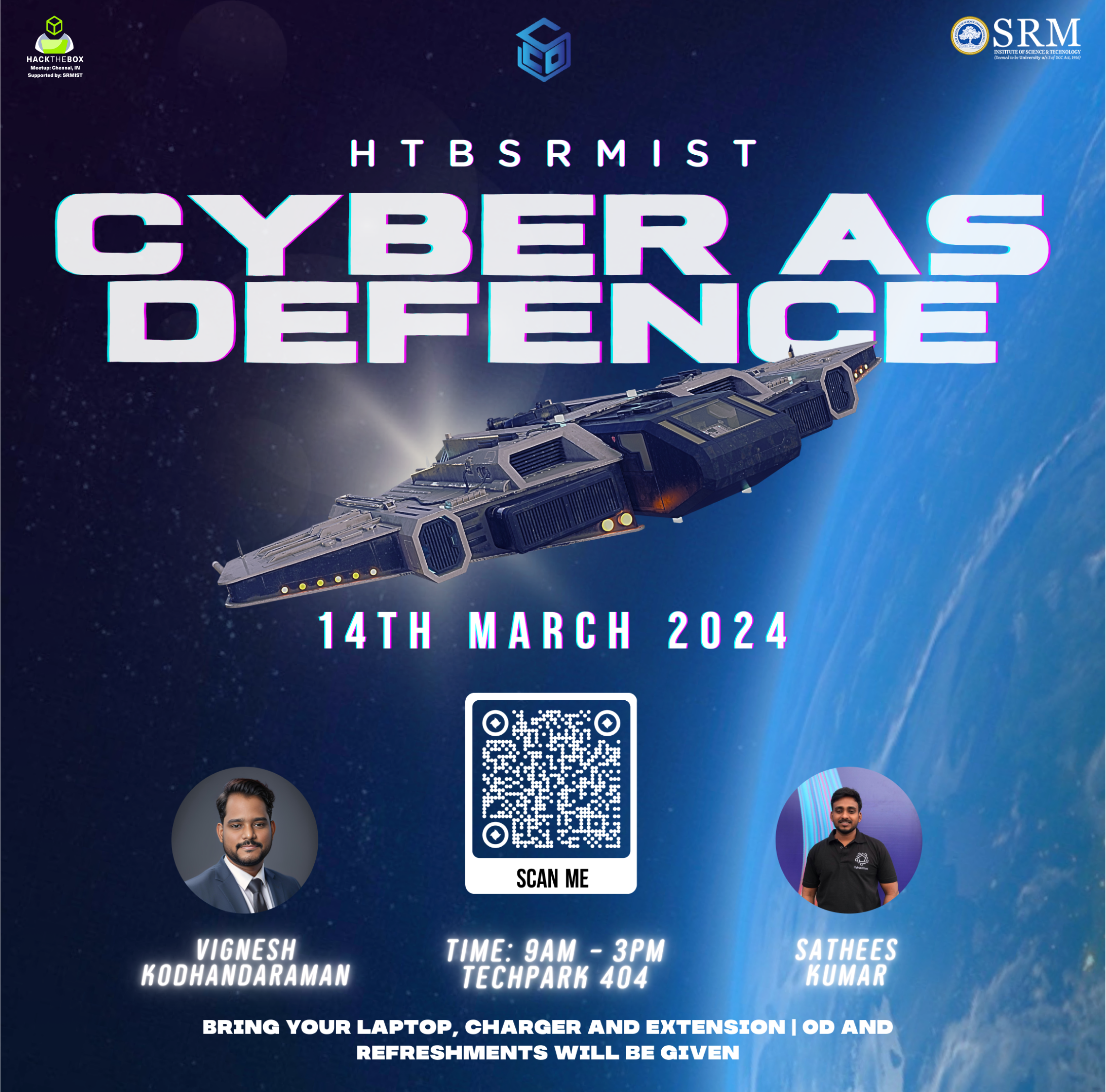 HackTheBox SRMIST - Cyber As Defence