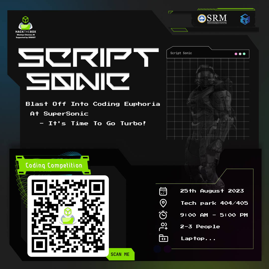 HackTheBox SRMIST - Script Sonic
