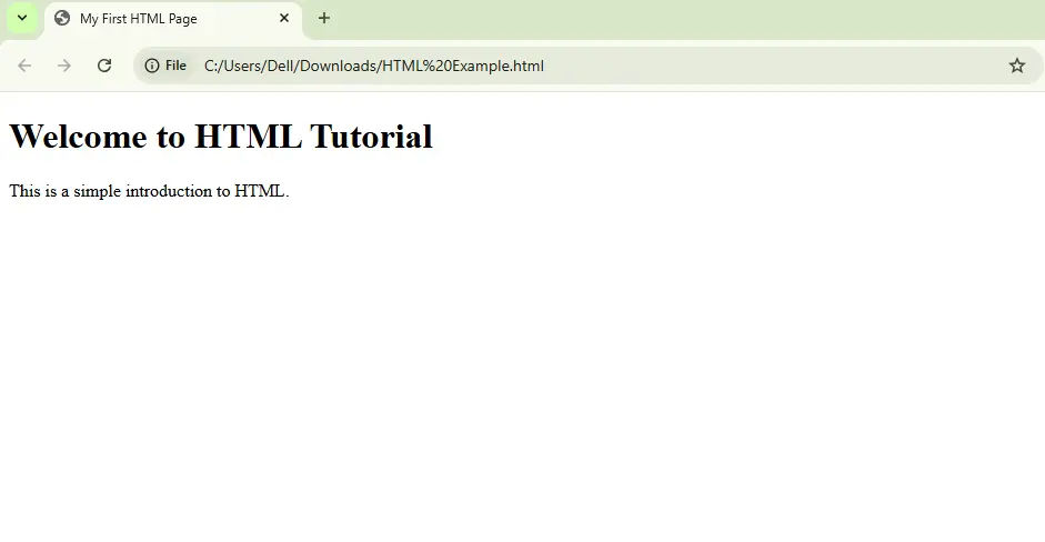 HTML Example
