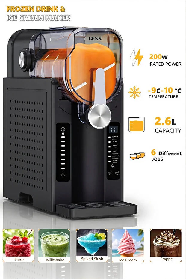 DENX Frozen Drink & Ice Cream Maker 2.6L 200W DX4504