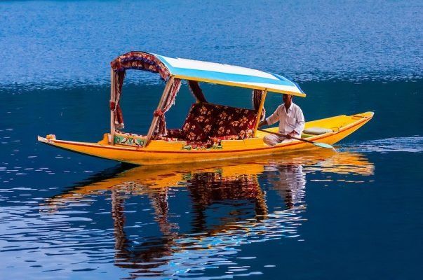 A Shikara Rowing Across Dal Lake | Dal Lake Kashmir-Hikerwolf