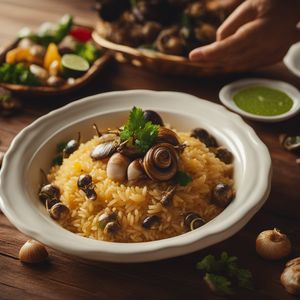 Arroz con conejo y caracoles - Spanish cuisine