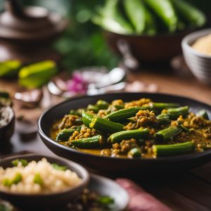Bhindi do pyaza - Indian cuisine