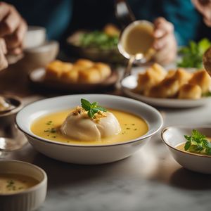 Budino di pollo in brodo