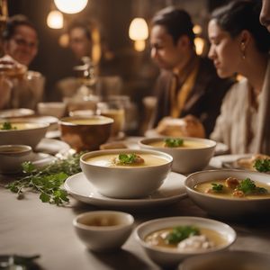 Budino di pollo in brodo