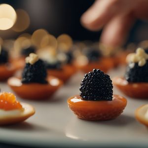 Caviar canapés - Russian cuisine